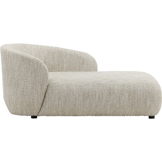 Romy Chaise by Arch & Plane in napa beige. Made from textured boucle fabric in a unique style.