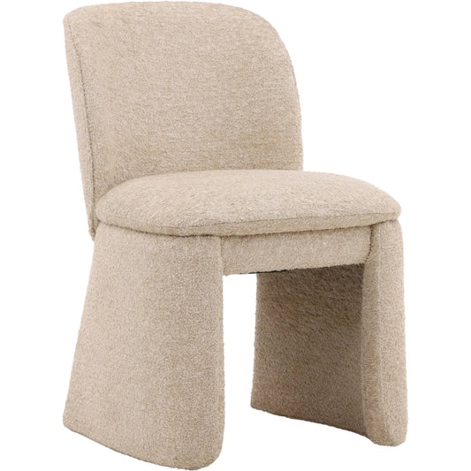 Kurt Dining Chair by Arch & Plane in walden sand. Made from polyester fabric, plywood in a unique style.