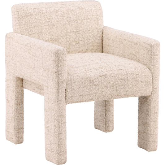Barnett Dining Chair by Arch & Plane in sonoma fog. Made from tweed fabric in a transitional style.