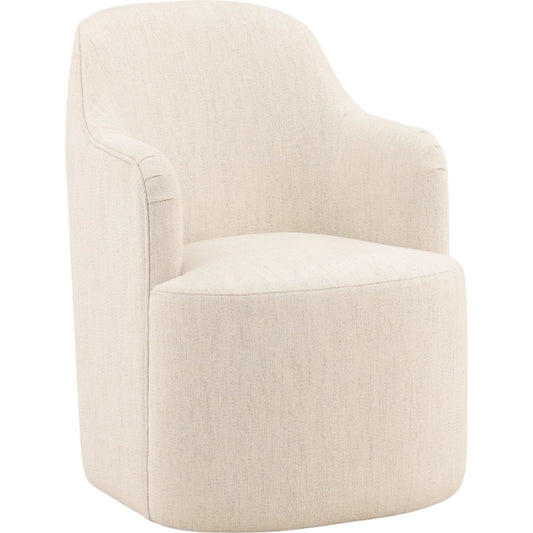 Londyn Dining Chair by Arch & Plane in avalon cream. Made from polyester fabric in a unique style.