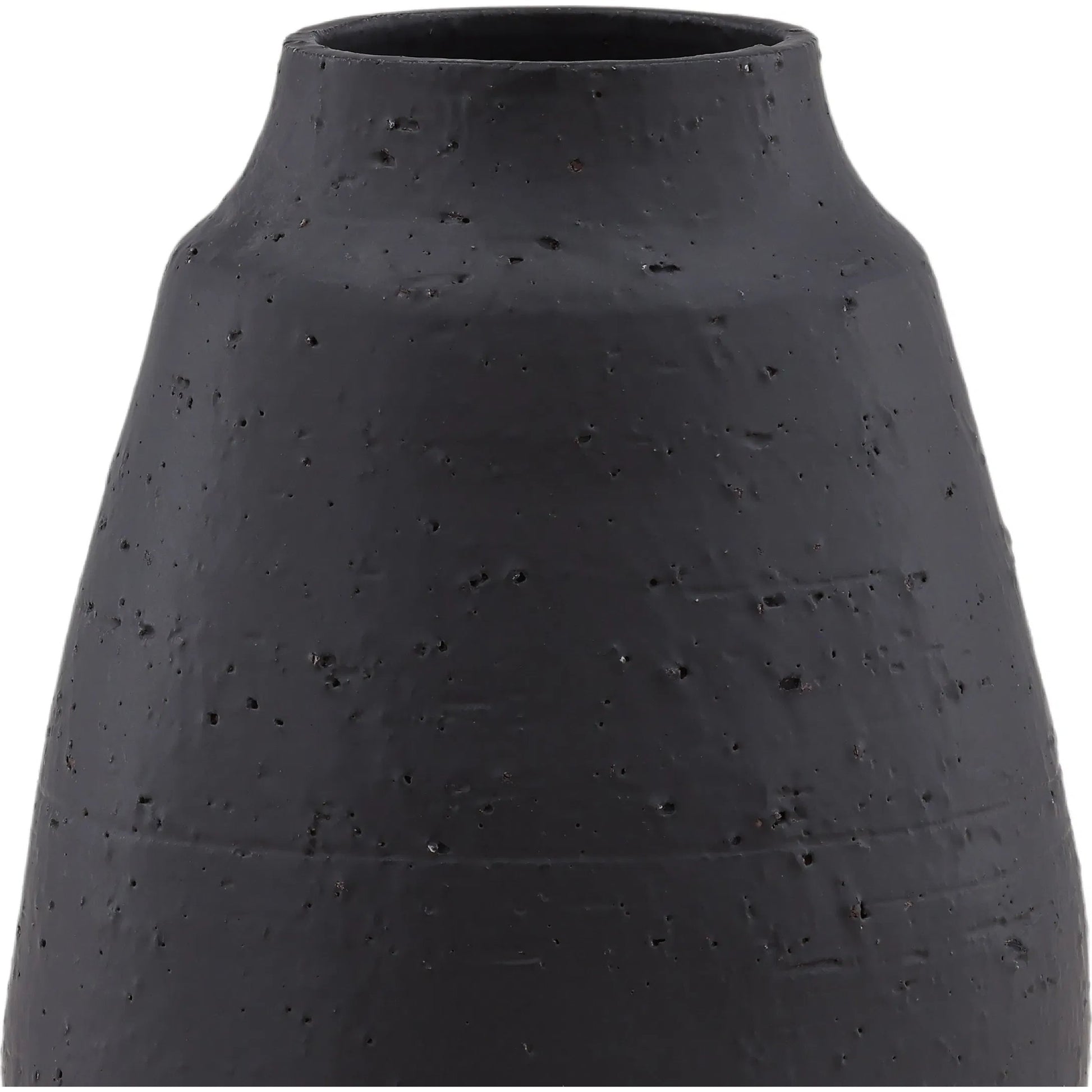 Gannon Vase by Arch & Plane in black. Made from terracotta in a modern style.