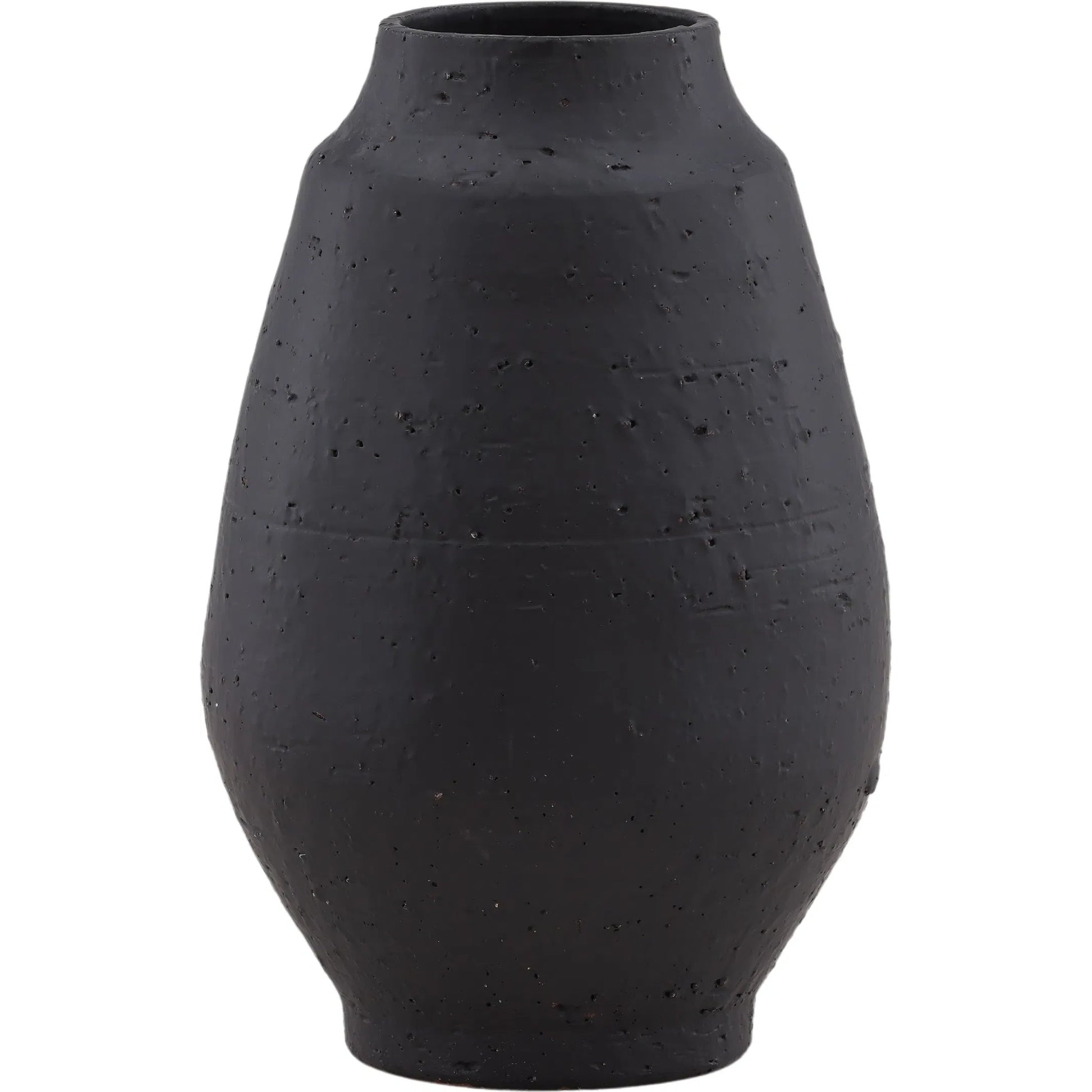 Gannon Vase by Arch & Plane in black. Made from terracotta in a modern style.