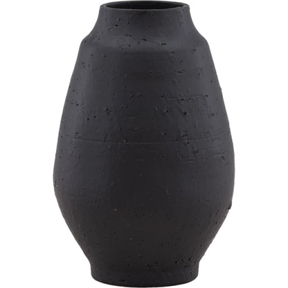 Gannon Vase by Arch & Plane in black. Made from terracotta in a modern style.