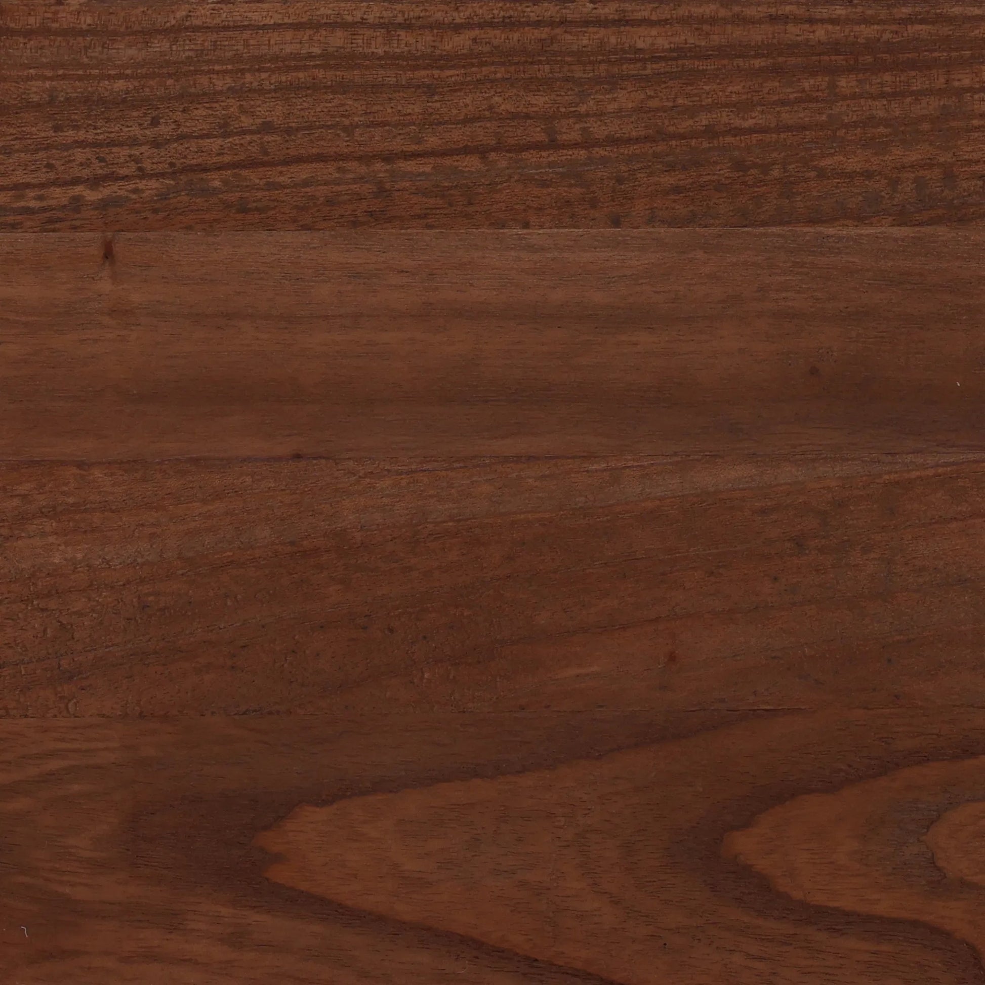Cornelius Console Table by Arch & Plane in medium brown. Made from mindi wood in a unique style.