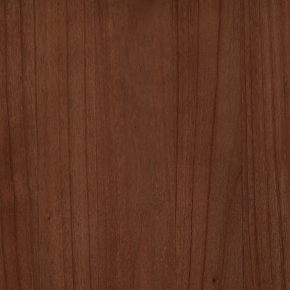 Verna Desk by Arch & Plane in medium brown. Made from mindi wood in a unique style.