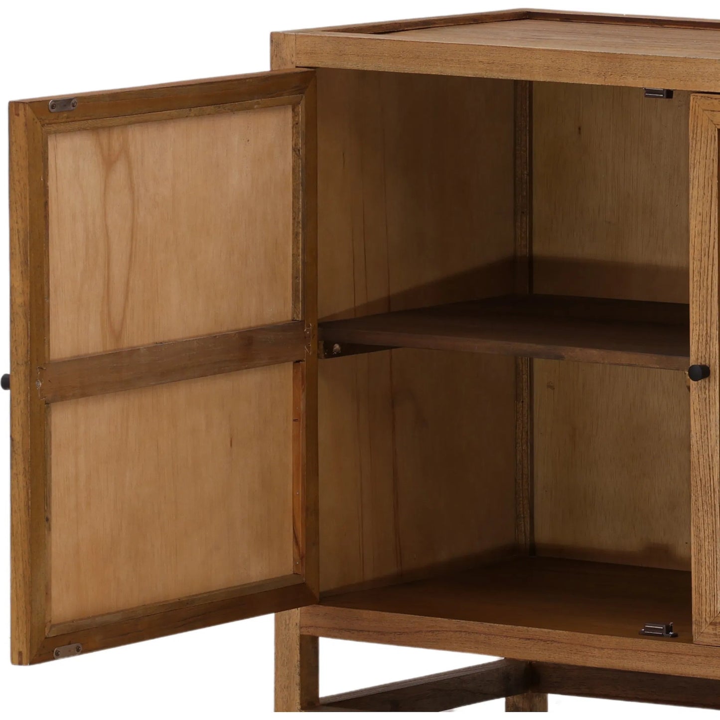 007 SI-2532916 | Closeup | Allison Sideboard by Arch & Plane in brown. Made from mindi wood, coconut leaf rattan in a unique style.