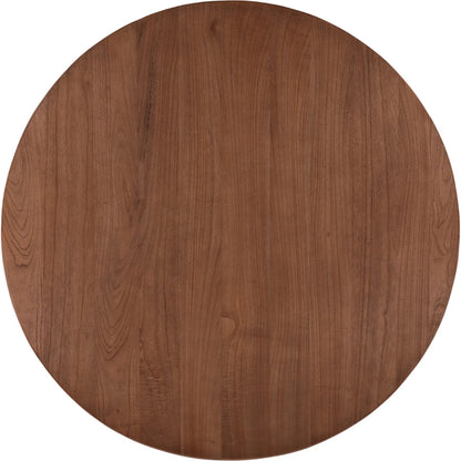 Belle Dining Table by Arch & Plane in medium brown. Made from mindi wood in a unique style.