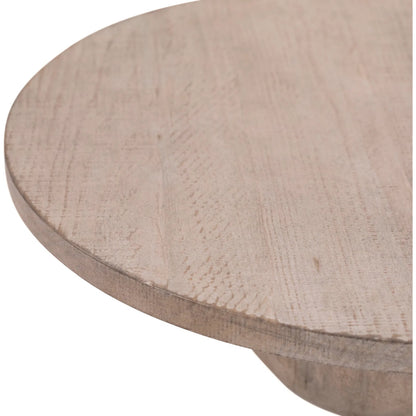 Brad Reclaimed Pine Round Coffee Table by Arch & Plane in light brown. Made from reclaimed pine in a modern style.