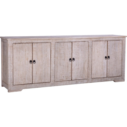 Berenice Sideboard by Arch & Plane in light warm wash. Made from reclaimed pine wood in a transitional style.
