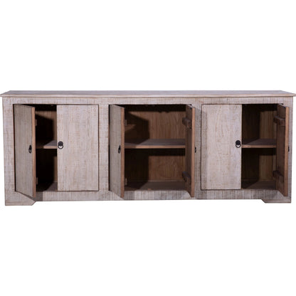 Berenice Sideboard by Arch & Plane in light warm wash. Made from reclaimed pine wood in a transitional style.