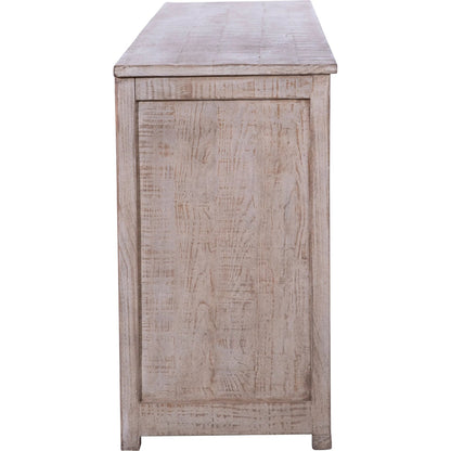 Berenice Sideboard by Arch & Plane in light warm wash. Made from reclaimed pine wood in a transitional style.