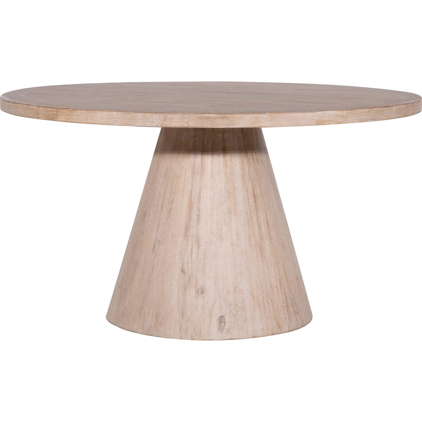 001 SI-1924502 | Primary Silo | Clint Round Reclaimed Pine Pedestal Dining Table by Arch & Plane in light brown. Made from reclaimed pine in a modern style.