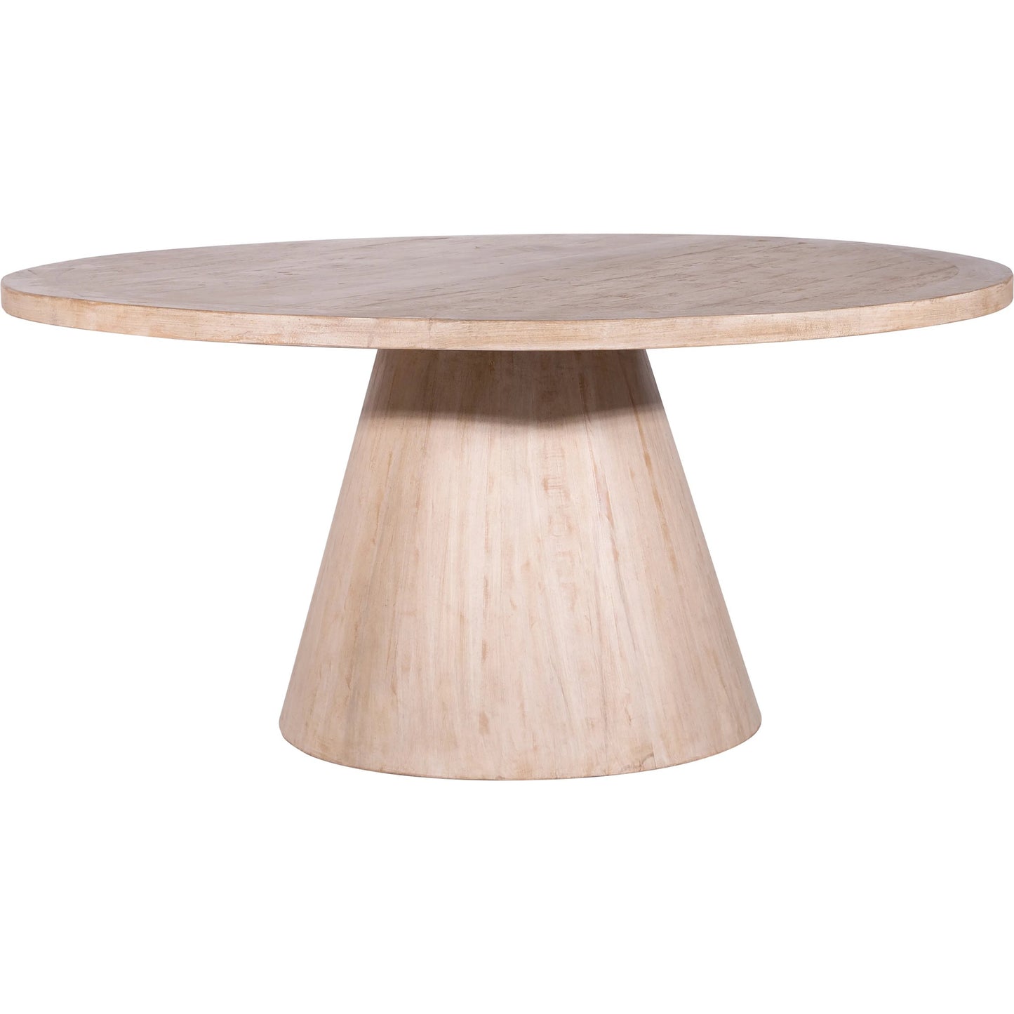 001 SI-1924503 | Primary Silo | Clint Reclaimed Pine Round Pedestal Dining Table by Arch & Plane in light brown. Made from reclaimed pine in a modern style.