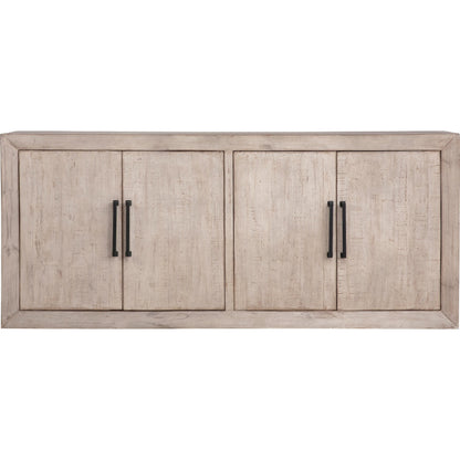 Sonya 2-Door Sideboard by Arch & Plane in light warm wash. Made from reclaimed pine wood in a transitional style.