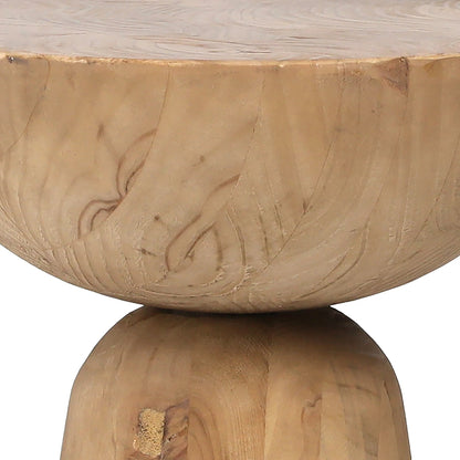 Hourglass Reclaimed Wood Accent Table by Arch & Plane in natural, brown and natural medium brown with a clear sealed finish. Made from reclaimed pine wood in a modern style.