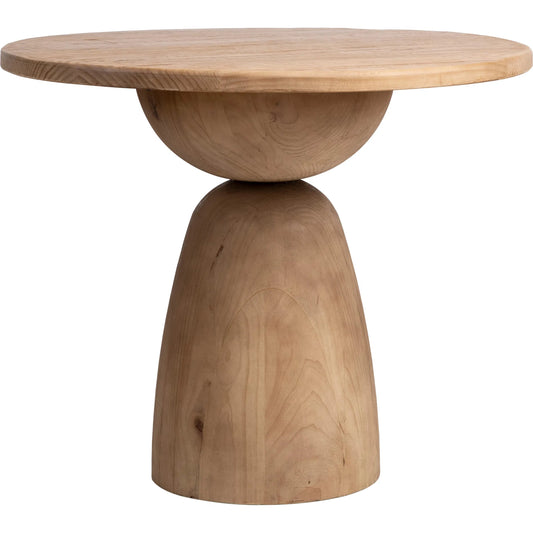 Ricardo Round Reclaimed Pine Bistro Table by Arch & Plane. Made from reclaimed pine wood in a modern style.