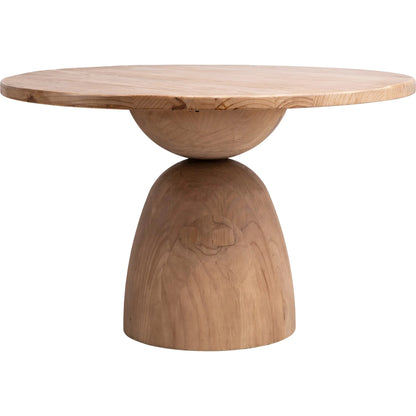 Balak Reclaimed Wood Round Dining Table by Arch & Plane. Made from reclaimed pine wood in a modern style.