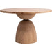 Balak Reclaimed Wood Round Dining Table by Arch & Plane. Made from reclaimed pine wood in a modern style.