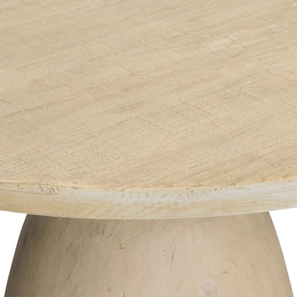Balak Reclaimed Wood Round Dining Table by Arch & Plane. Made from reclaimed pine wood in a modern style.