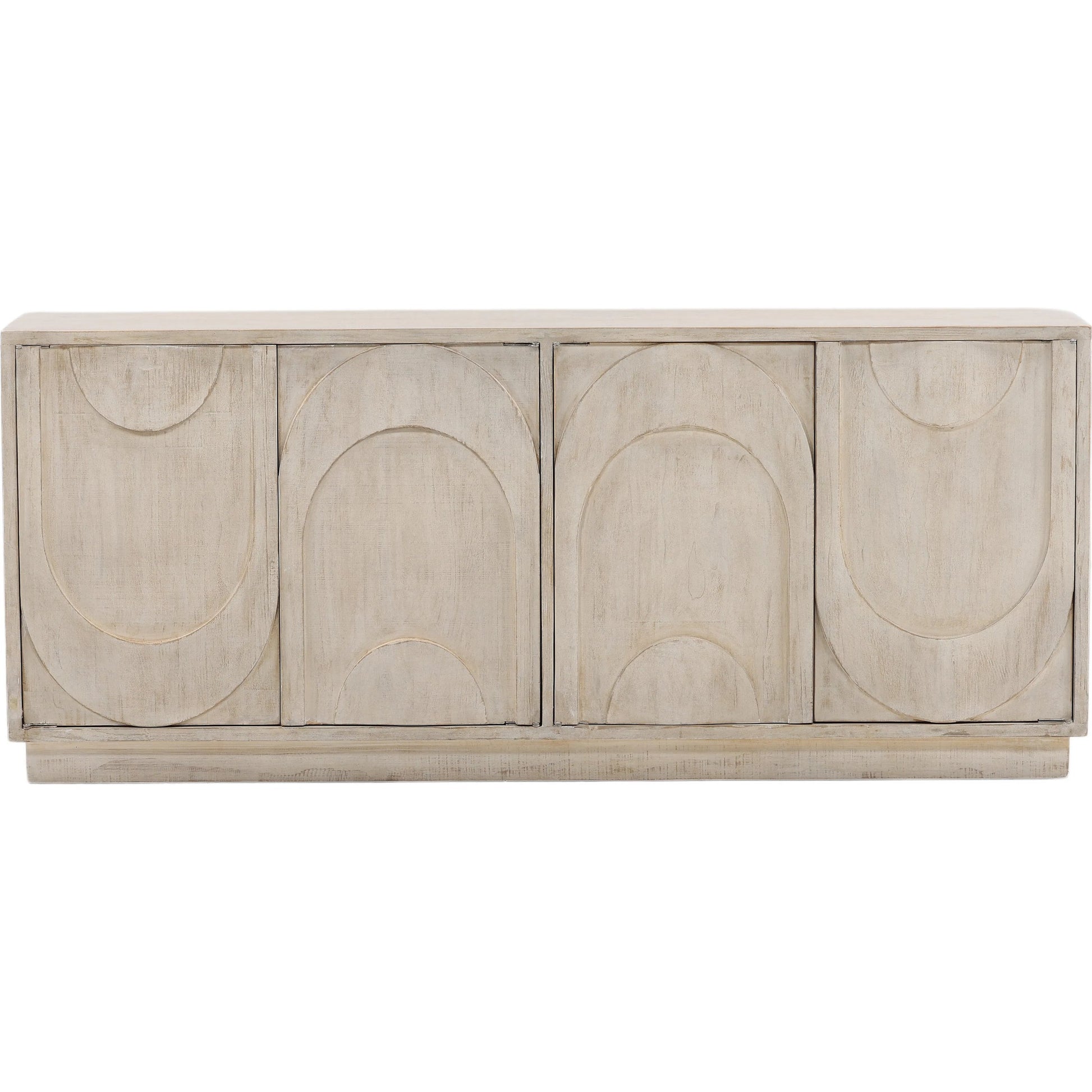 Virgie Sideboard by Arch & Plane in light warm wash. Made from reclaimed pine wood in a transitional style.