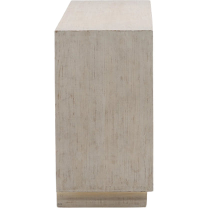Virgie Sideboard by Arch & Plane in light warm wash. Made from reclaimed pine wood in a transitional style.