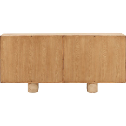Vidal Sideboard by Arch & Plane in light natural. Made from reclaimed pine wood in a transitional style.
