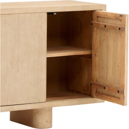 Vidal Sideboard by Arch & Plane in light natural. Made from reclaimed pine wood in a transitional style.