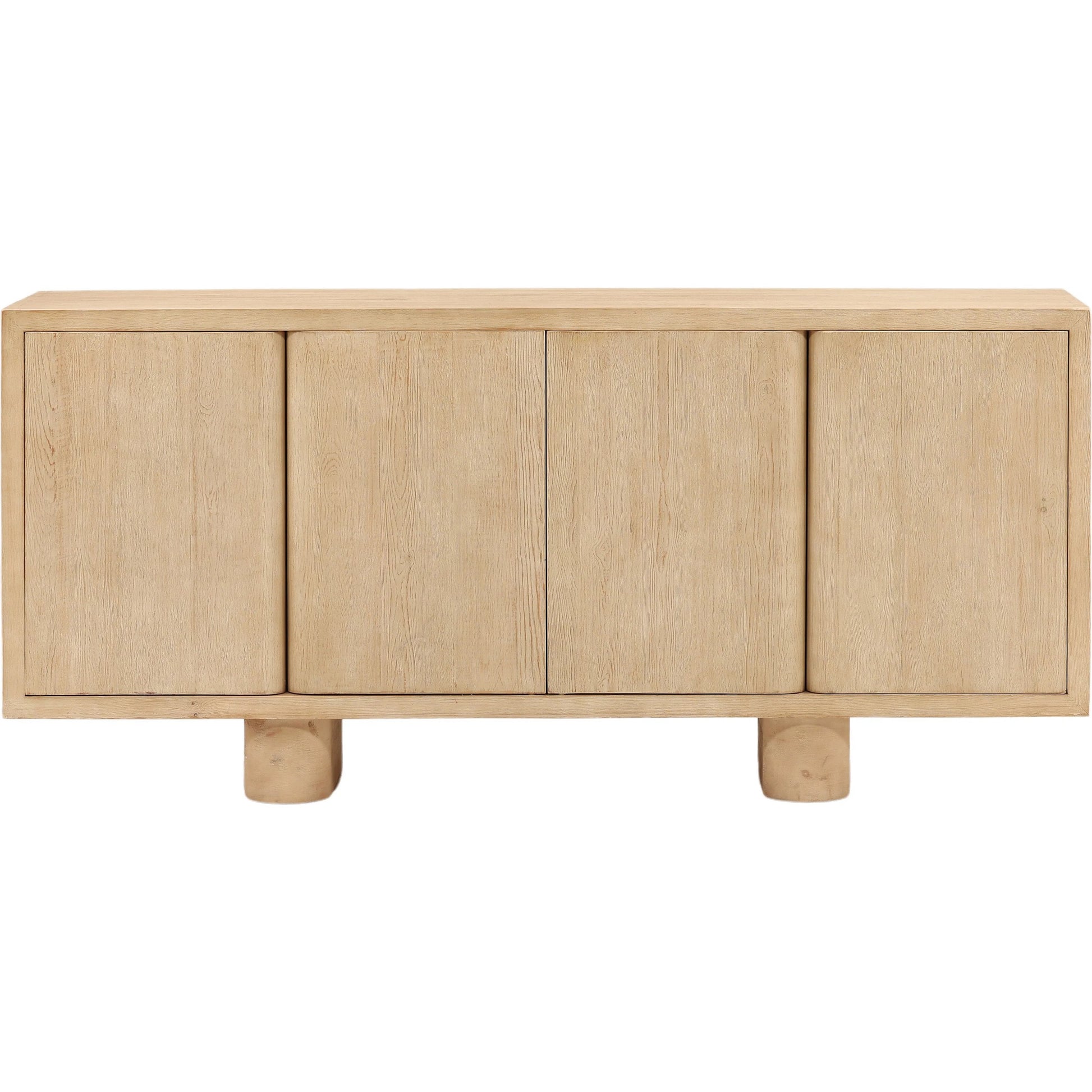 Vidal Sideboard by Arch & Plane in light natural. Made from reclaimed pine wood in a transitional style.