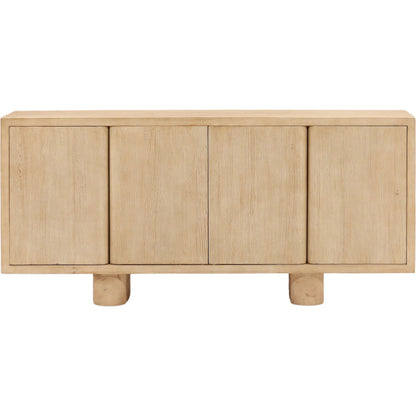 Vidal Sideboard by Arch & Plane in light natural. Made from reclaimed pine wood in a transitional style.