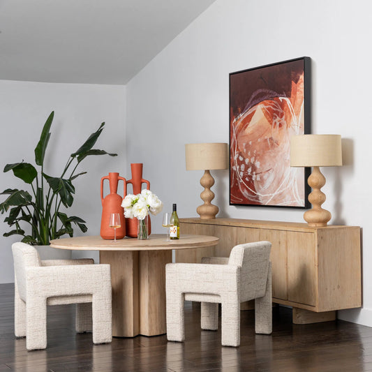 Thalia Sideboard by Arch & Plane in light natural. Made from reclaimed pine wood in a unique style.