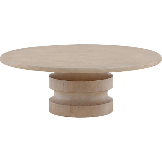 Taryn Coffee Table by Arch & Plane in light warm wash. Made from reclaimed pine wood in a transitional style.