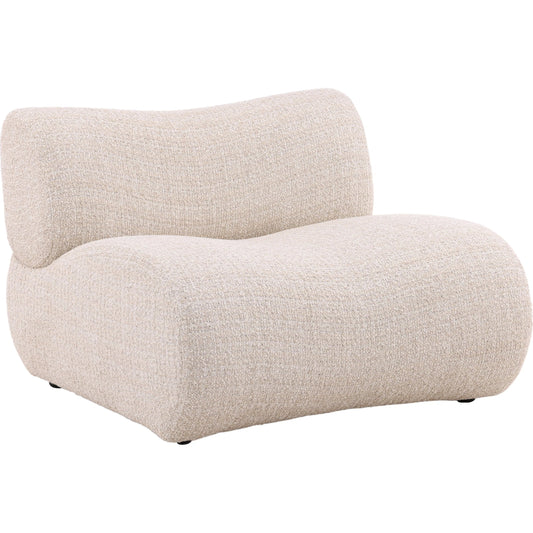 Oasis Occasional Chair by Arch & Plane in sand. Made from boucle fabric in a unique style.