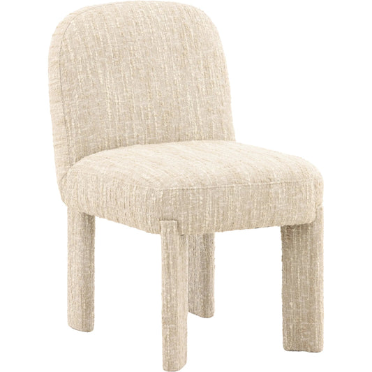 Briella Dining Chair by Arch & Plane in napa beige. Made from polyester blend upholstery in a unique style.