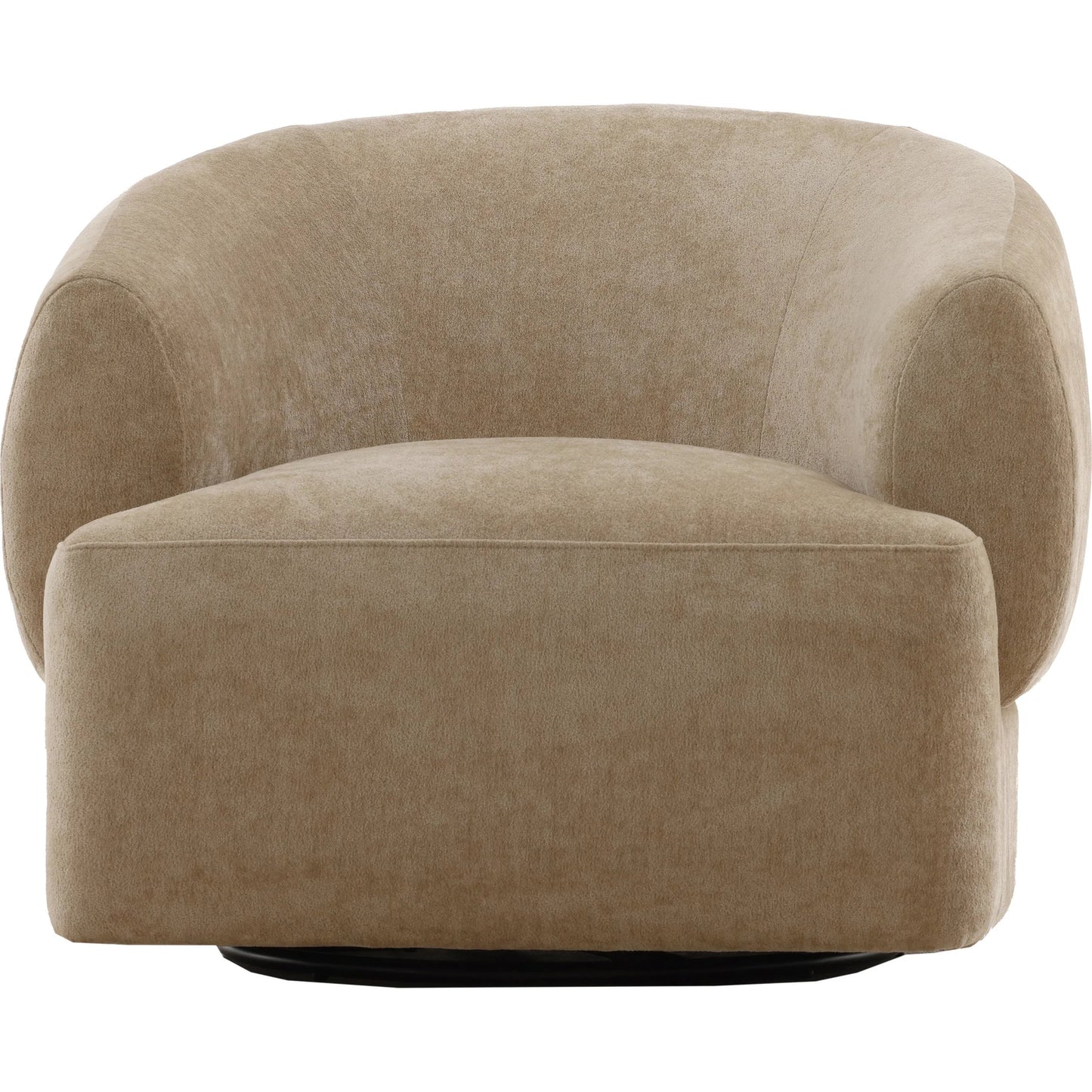 002 SI-2440601 | Additional Silo | Elenor Swivel Chair by Arch & Plane in jasper sand. Made from chenille fabric, rubber wood in a transitional style.