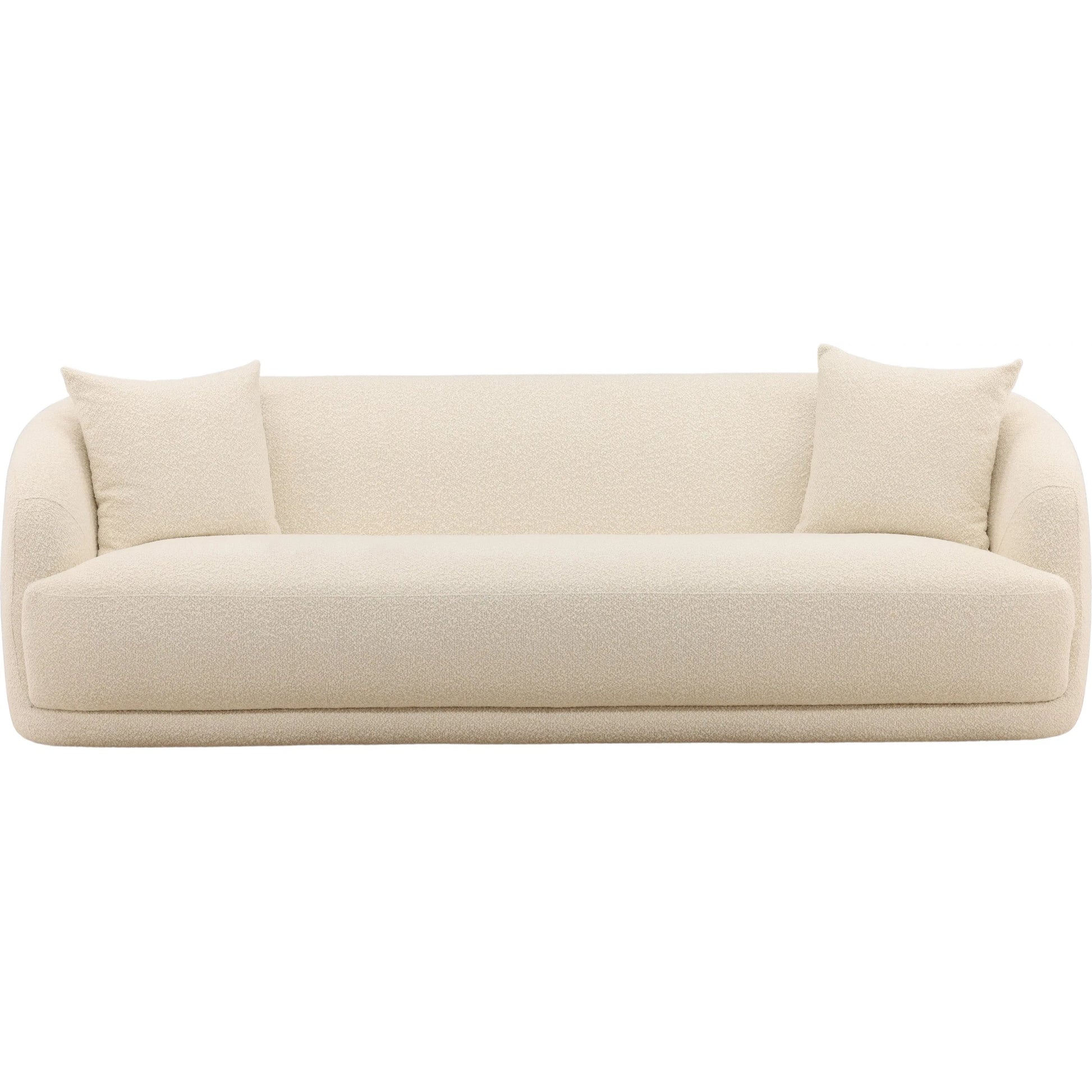 Pershing Sofa by Arch & Plane. Made from chunky boucle fabric in a transitional style.