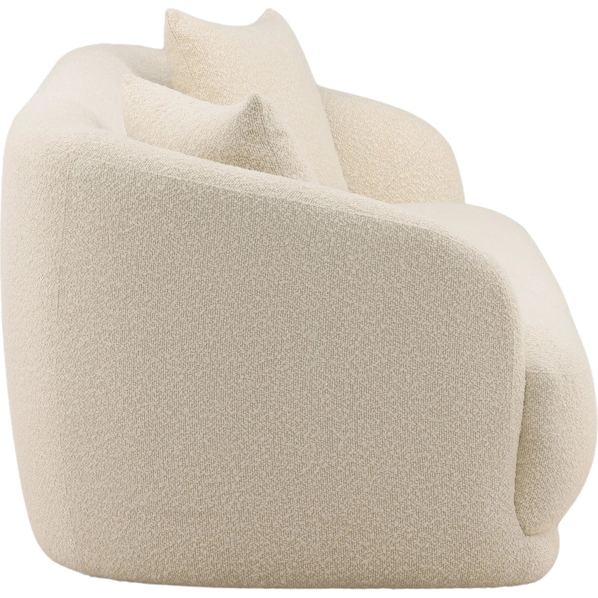 Pershing Sofa by Arch & Plane. Made from chunky boucle fabric in a transitional style.