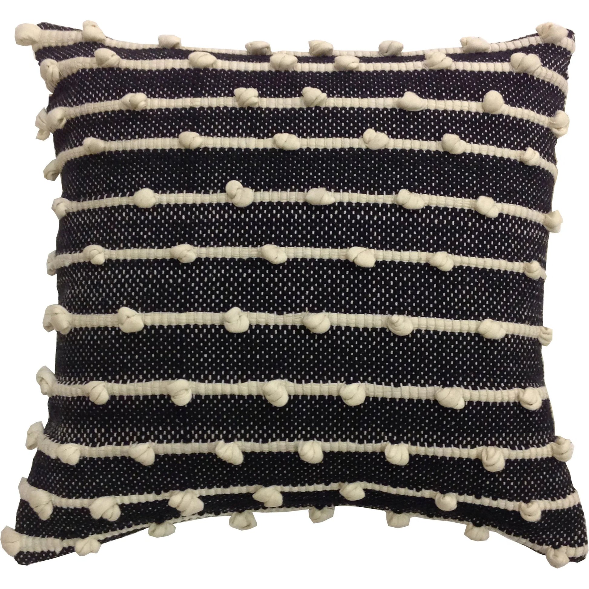 Sigrid Pillow by Arch & Plane in black, ivory. Made from cotton in a rustic style.