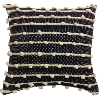 Sigrid Pillow by Arch & Plane in black, ivory. Made from cotton in a rustic style.