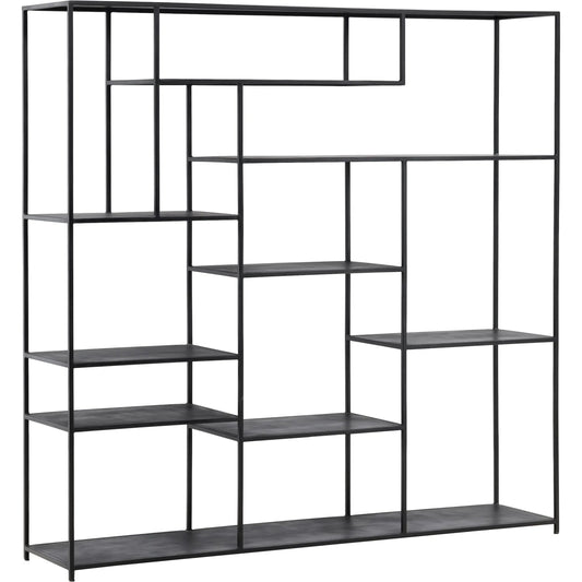Daren Bookcase by Arch & Plane in black. Made from metal in a unique style.