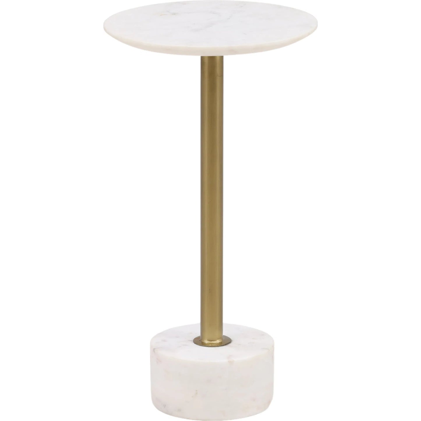001 SI-2350819 | Primary Silo | Amira End Table by Arch & Plane in white, antique brass. Made from marble, iron in a modern style.