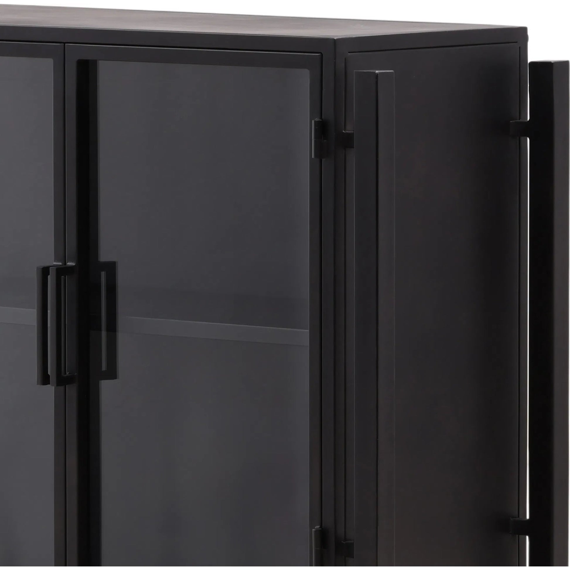 Brenton Sideboard by Arch & Plane in black. Made from iron, glass in a modern style.