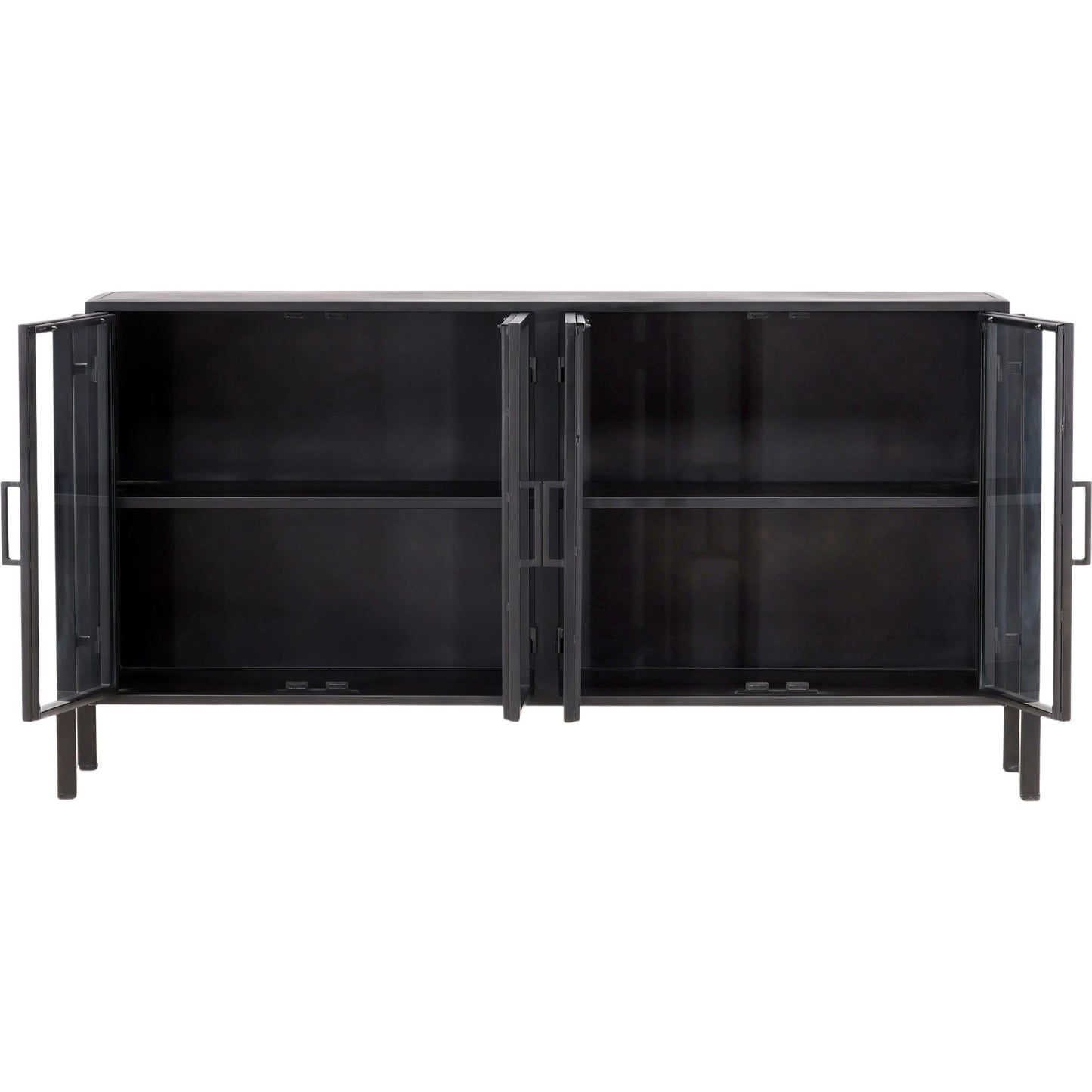 005 SI-2350834 | Additional Silo | Brenton Sideboard by Arch & Plane in black. Made from iron, glass in a modern style.