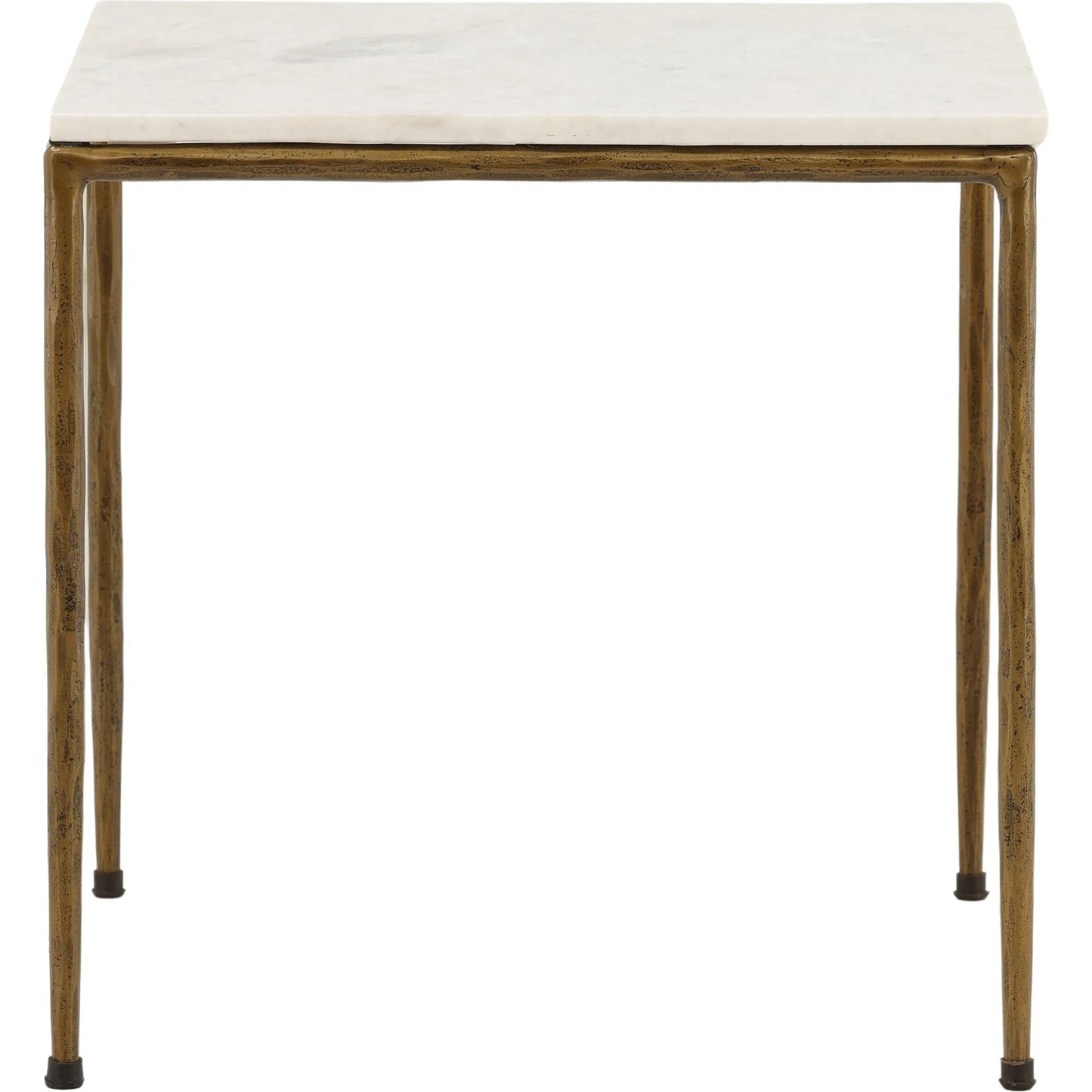002 SI-2440611 | Additional Silo | Erik Side Table by Arch & Plane in white, antique brass. Made from marble, iron in a modern style.