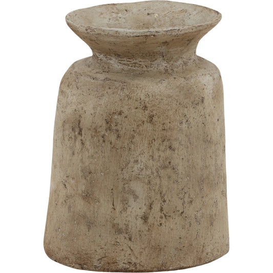 Balthazar Vase by Arch & Plane in beige. Made from paper mache in a unique style.