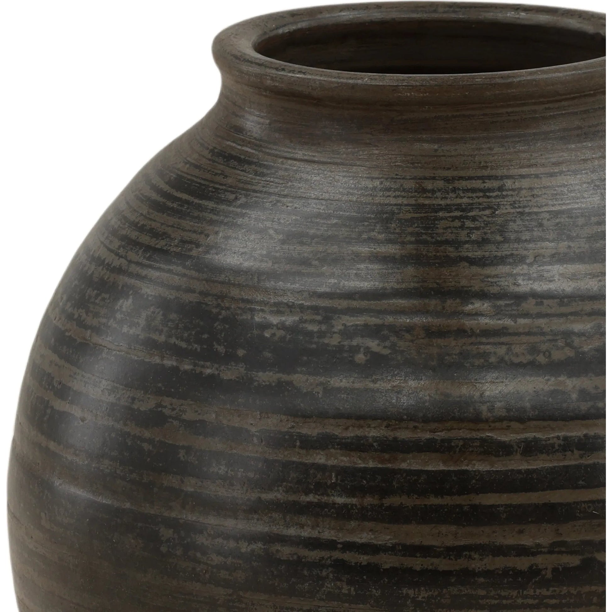 Fabrizio Vase by Arch & Plane in antique grey. Made from ceramic in a unique style.