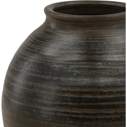 Fabrizio Vase by Arch & Plane in antique grey. Made from ceramic in a unique style.
