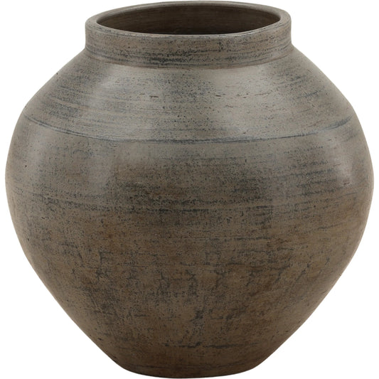 Octavius Vase by Arch & Plane in antique grey. Made from ceramic in a unique style.