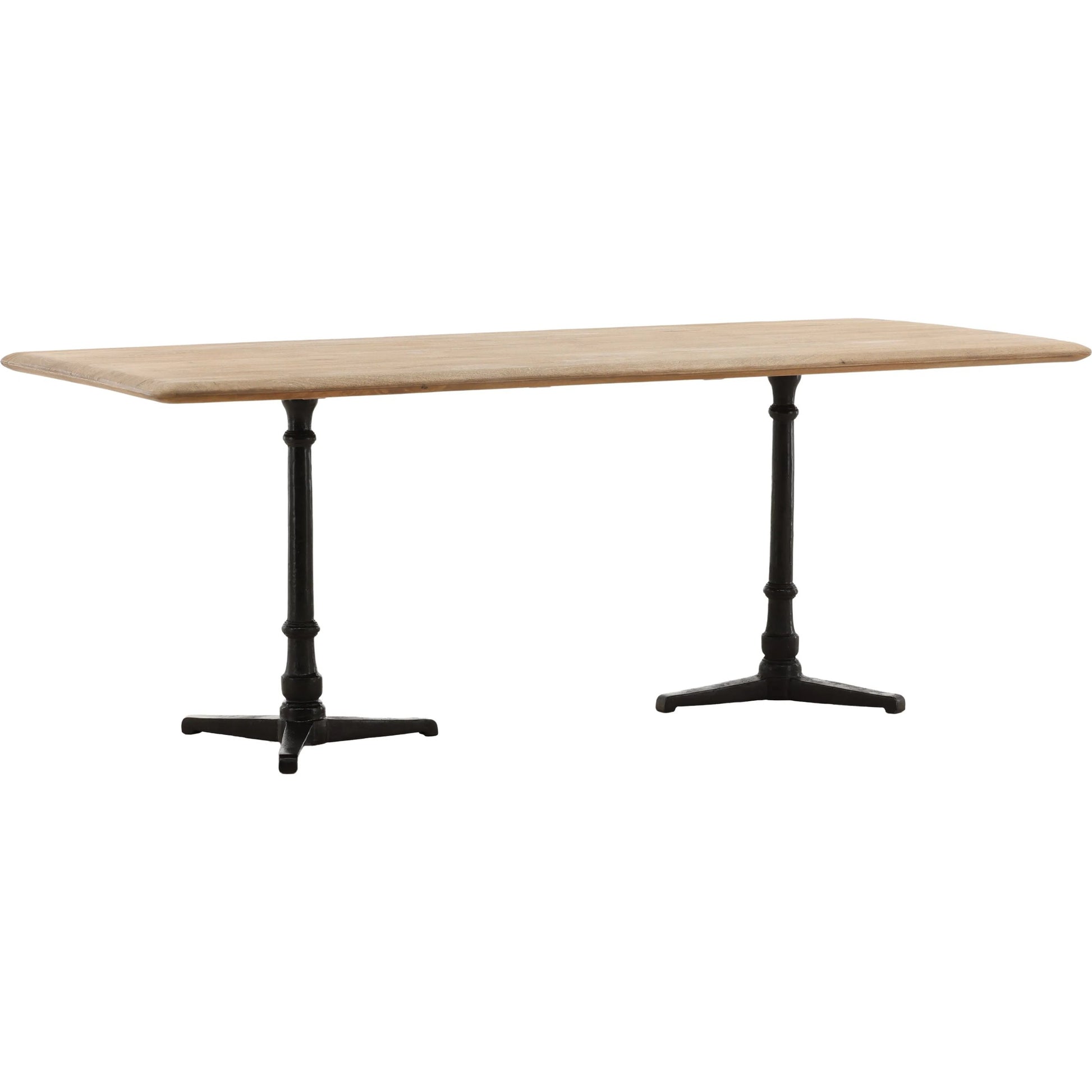 Christian Dining Table by Arch & Plane in natural, black. Made from mango wood, metal in a transitional style.