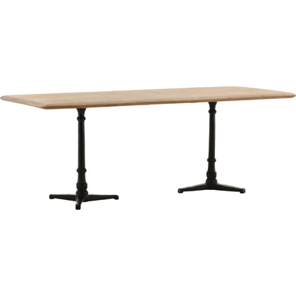 Christian Dining Table by Arch & Plane in natural, black. Made from mango wood, metal in a transitional style.