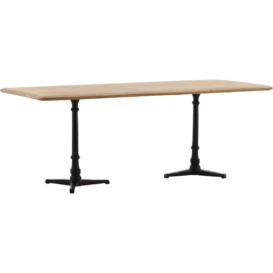 Branden Dining Table by Arch & Plane in natural, black. Made from mango wood, metal in a unique style.